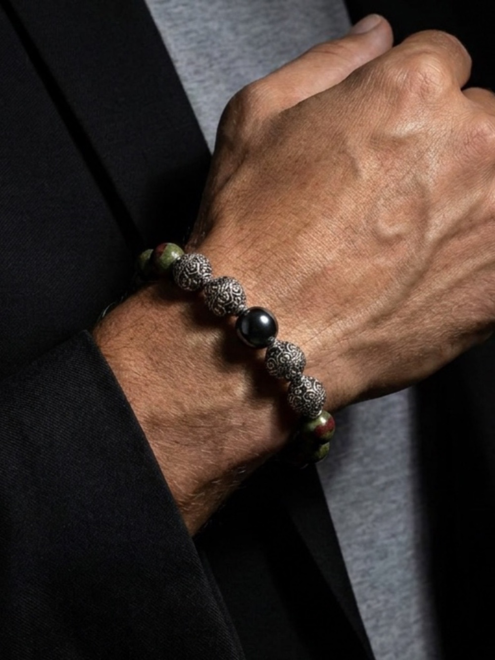 Altius Kambaba Jasper Stretch Bracelet 7"